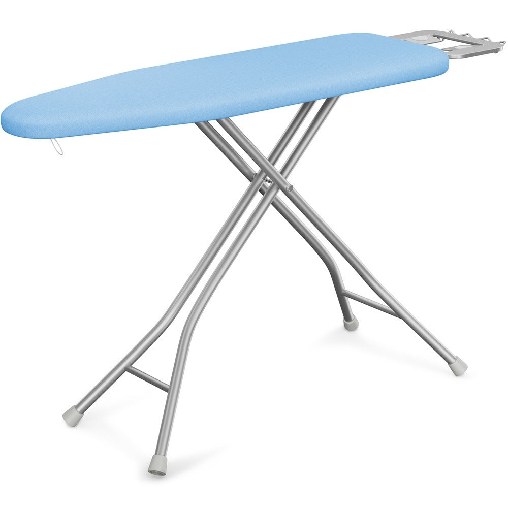 Ironing Board Full Size Adjustable Height Foldable Iron Board with 4-Leg Stand 4-Layer Thick Pad Iron Rest Safety Lock for Home Dorm Laundry Room