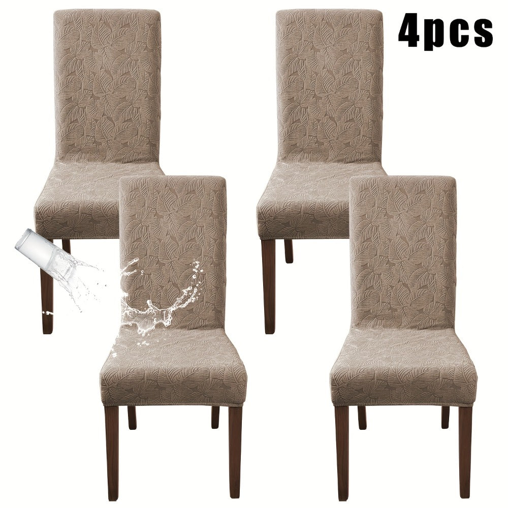 Stretch Dining Chair Covers Set of 4/6 - Plant Print Slipcovers for Dining Room Kitchen Chairs, Elastic Parsons Chair Protector, Home Decor