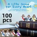 100pcs Mini Jesus Statue Party Favors - Religious Baptism First Communion VBS Crafts Gift Random Color