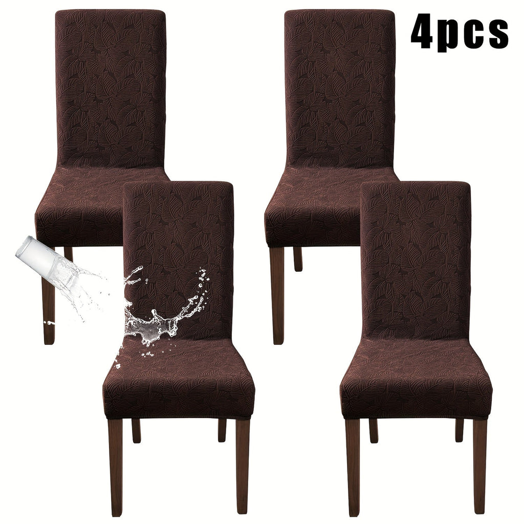 Stretch Dining Chair Covers Set of 4/6 - Plant Print Slipcovers for Dining Room Kitchen Chairs, Elastic Parsons Chair Protector, Home Decor