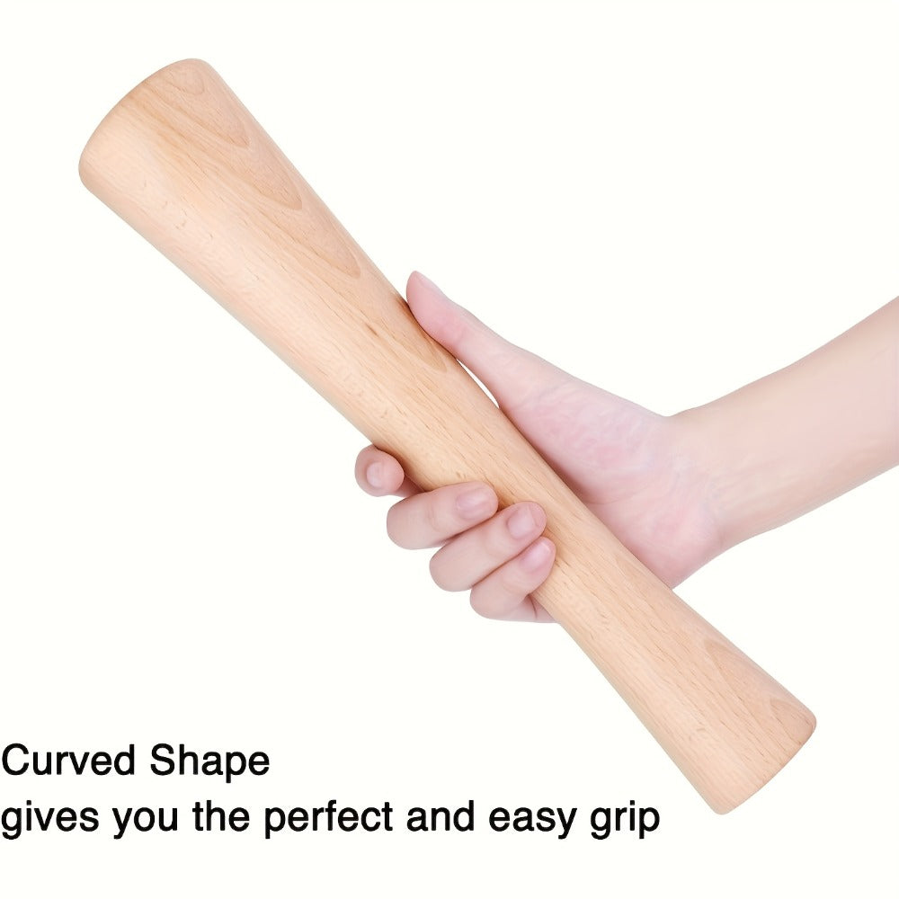 Wooden Sauerkraut Pounder for Mason Jars - 11.6 Inch Solid Wood Fermentation Tamper Kraut Pounder Pestle for Vegetable Fermentation, Kimchi, Pickles & Home Brewing - Easy to Clean Kitchen Tool