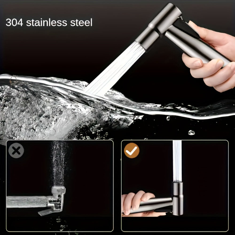 Handheld Bidet Sprayer Kit 6-Piece Wall Mounted Toilet Sprayer Set with Hose & Holder - Adjustable Pressure, Self-Cleaning Personal Hygiene Sprayer for Bathroom, Pet Shower & Toilet Cleaning