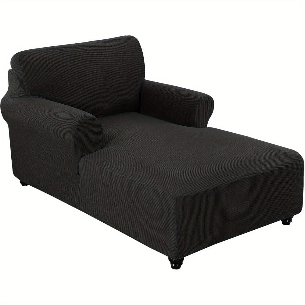 Chaise Lounge Cover Stretch Slipcover Jacquard Fabric Chair Sofa Protector for Living Room Bedroom Machine Washable Multi-Color