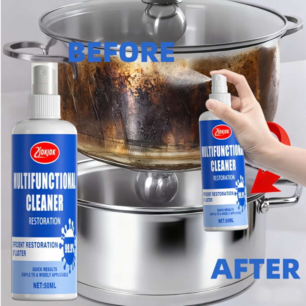 Kitchen Degreaser Spray Heavy Duty Oil Stain Remover Quick-Dissolving Formula for Stove Oven Microwave Cooktop Metal Surfaces Cuts Grease Refurbishes Appliances No Harsh Chemicals Includes Sponge Towel