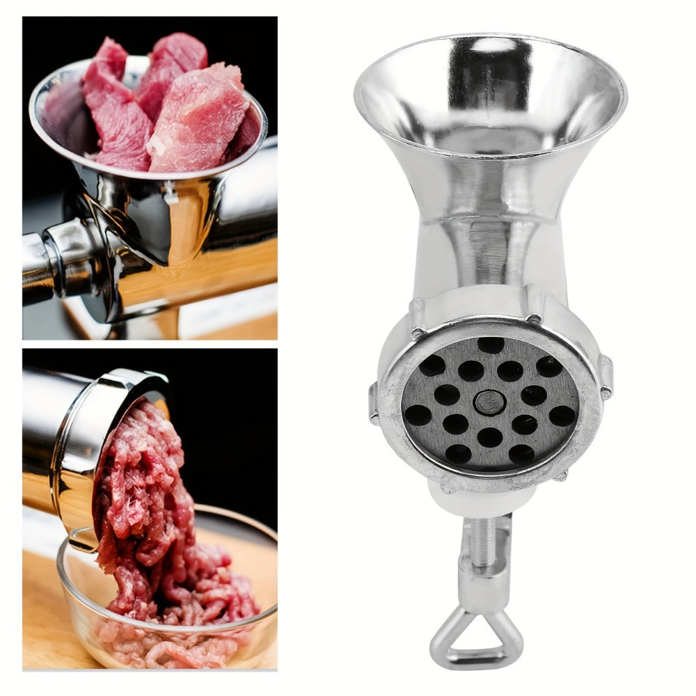 Manual Meat Grinder Hand Crank - Stainless Steel Heavy Duty Mincer & Sausage Maker for Home Kitchen, Hand Operated Food Grinder for Chopping Mixing Cutting, Versatile Kitchen Tool Great Gift Idea
