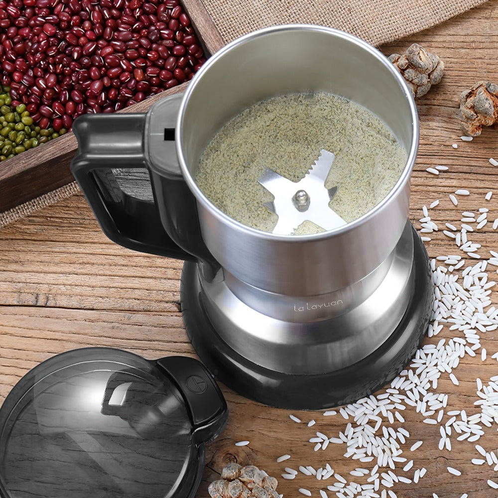 Electric Coffee Grinder with Stainless Steel Blade | 10-Second Fast Grinding | One-Button Control Spice Nut Bean Mill | Dry Food Processor for Coffee Beans Spices Grains Nuts