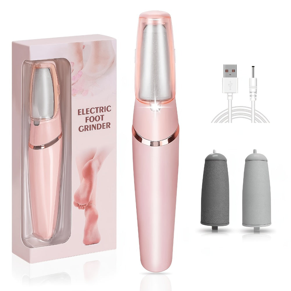 Electric Pedicure Foot File 10-in-1 Kit ¨C Rechargeable with Digital Display, 3 Roller Heads, Dead Skin & Hard Skin Remover for Men & Women