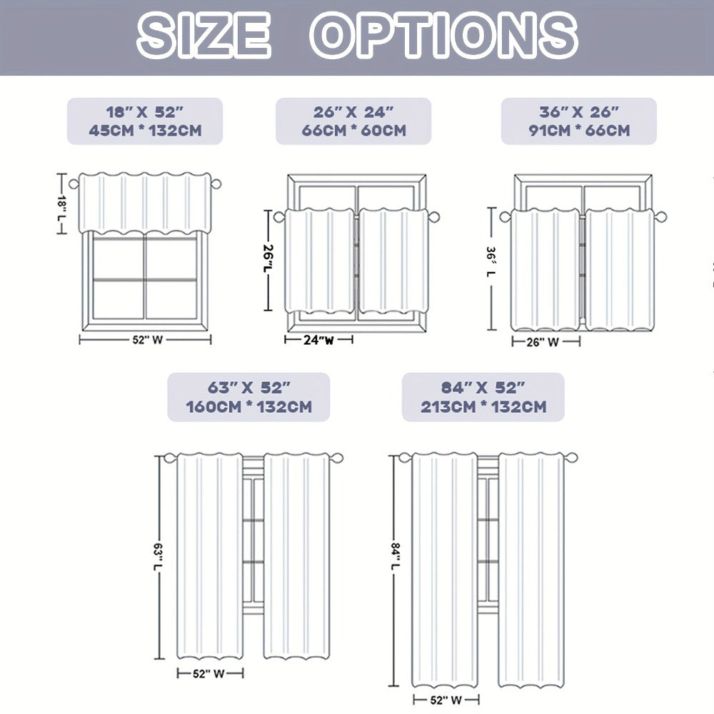 Bohemian Striped Patchwork Curtains, Semi-Sheer Rod Pocket Window Curtains for Bedroom Living Room Kitchen Cafe, Country Cottage Style, 1 or 2 Panels, Multiple Colors & Sizes