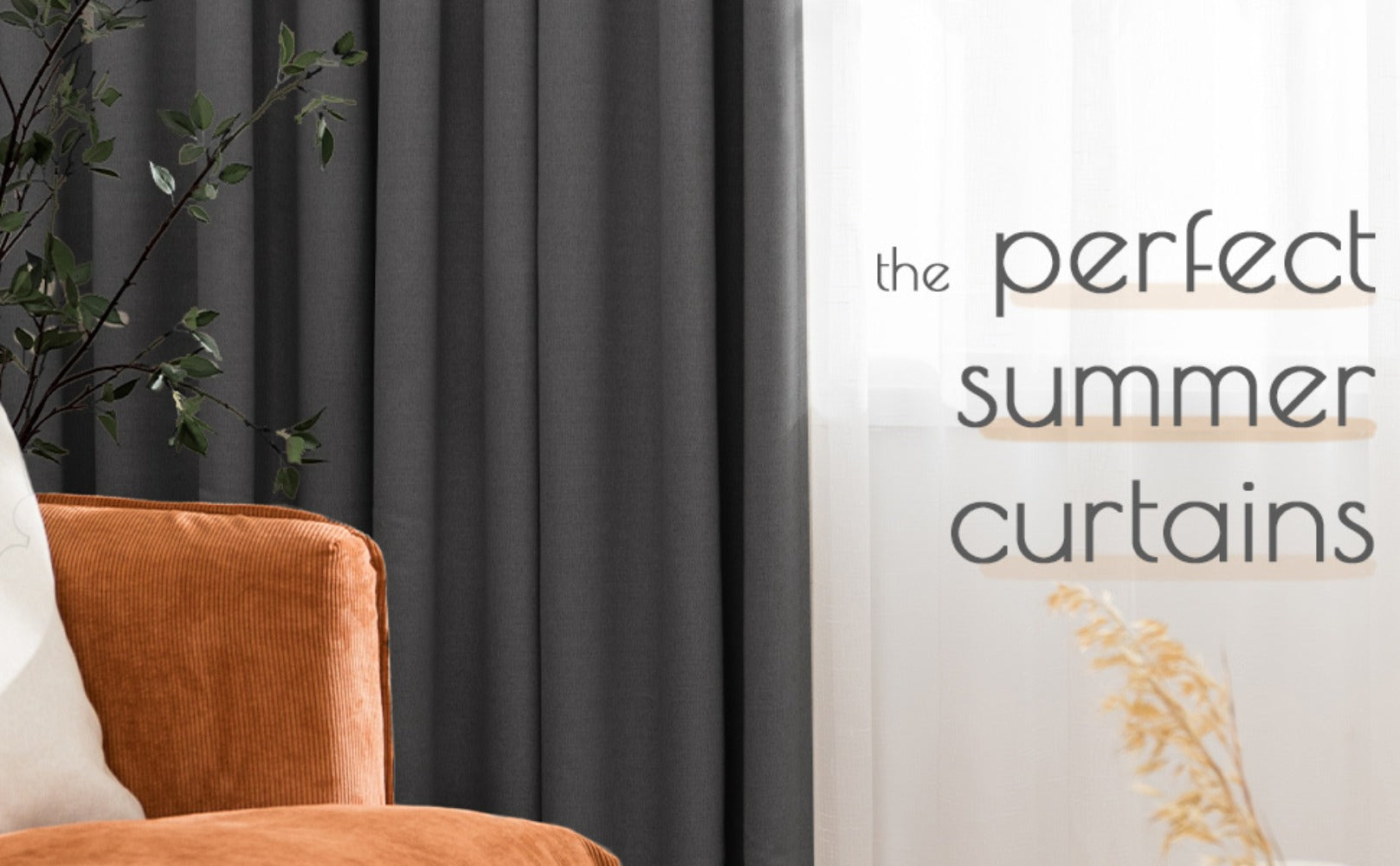 Blackout Curtains 80% Light Blocking ¨C 2 Panels Thermal Insulated Linen Textured Rod Pocket Window Drapes for Bedroom, Living Room & Kitchen Privacy