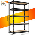 Heavy Duty Shelving Unit 5-Tier Metal Storage Shelves 2000 LBS Capacity, 60¡±H x 28¡±W x 12¡±D Adjustable Steel Rack for Garage, Closet, Pantry & Basement Organization, Easy Assembly Utility Shelf