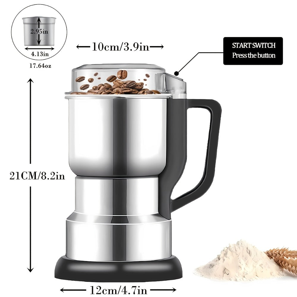 Electric Spice Grinder 300W ¨C Multifunctional 304 Stainless Steel Coffee Bean Herb Seasoning Grain Grinder Machine for Kitchen, Large Capacity, Powerful & Fast