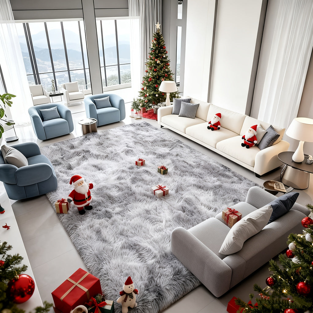 Shag Rug Fluffy Thick Area Rug - Soft Fuzzy Tufted Plush Carpet for Bedroom & Living Room | Machine Washable Non-Slip Floor Mat in Multiple Colors & Sizes | Cozy Home Decor Room Accent Rug