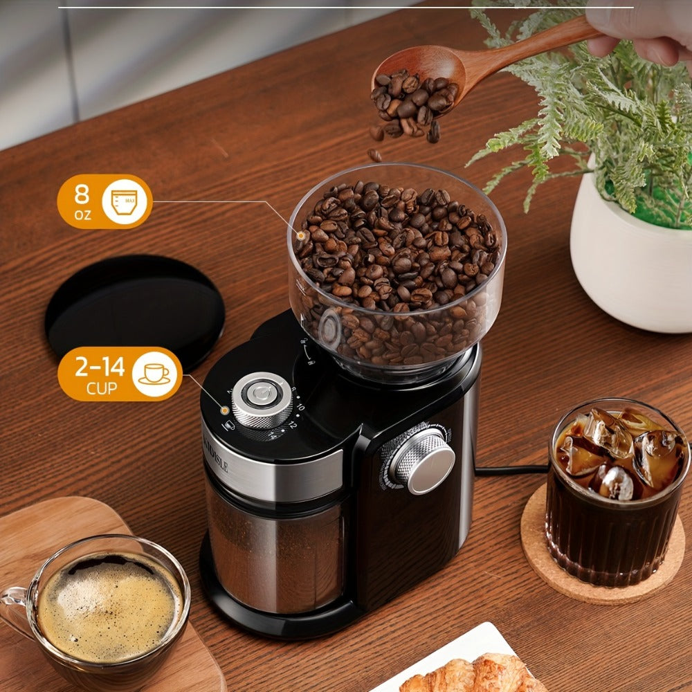 Burr Coffee Grinder Electric ¨C 16 Grind Settings Adjustable Burr Mill Coffee Bean Grinder for 2¨C14 Cups, Espresso Drip Pour Over French Press