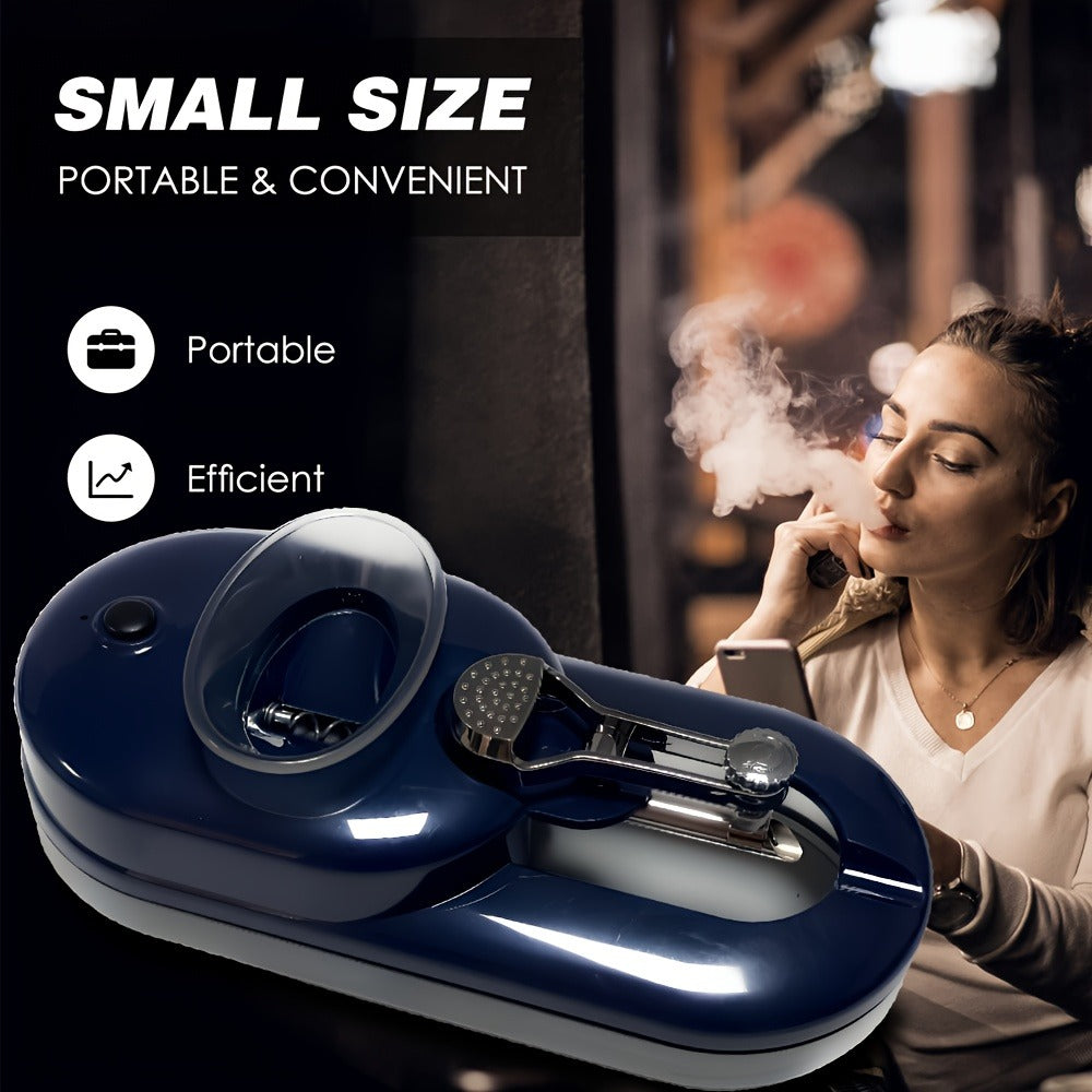 Electric Cigarette Rolling Machine Injector 2-in-1 Grind & Fill - 8mm & 6.5mm Interchangeable Tubes, Cleaning Brush & Tobacco Fork | 3 Colors | Easy to Use