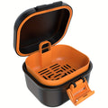 Denture Bath Case Leak-Proof with Drainage Basket Silicone Ring Safety Buckle Portable Travel Denture Cleaner Soaking Cup Storage Container for Home Travel