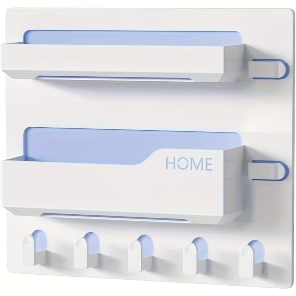 Floating Shelves Wall Mount Self-Adhesive Bedside Shelf Organizer for Bedroom - No Drill Stick On Wall Shelf for Phone Remote Control Small Items - Aesthetic Room Decor Storage for Girls Teen Bedroom