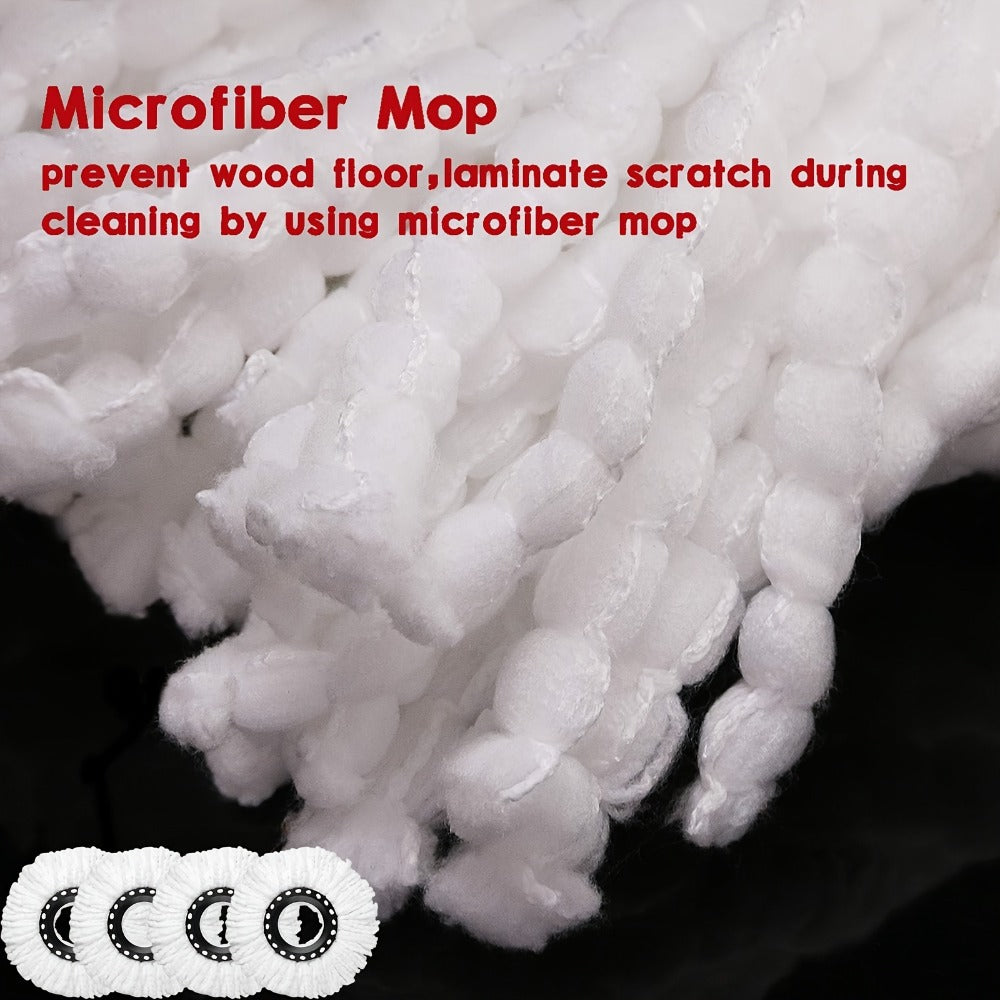Microfiber Spin Mop Replacement Heads 8 Pack, 360¡ã Universal Mop Refills for Standard Spin Mop Buckets, Machine Washable Reusable Mop Pads for Hardwood, Tile, Laminate & Marble Floors ¨C Round & Triangle