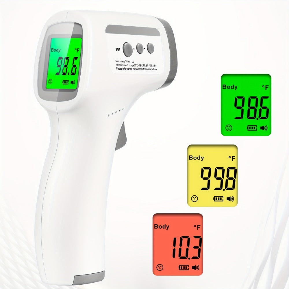 Non-Contact Forehead Thermometer Digital Infrared ¨C 1-Second Instant Reading, Fever Alarm, 3-in-1 Forehead & Object Mode, FSA HSA Eligible, Silent & Memory Mode, 3 Backlights
