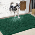 Chenille Doormat Absorbent Non-Slip Washable Indoor Outdoor Mat - Soft Shaggy Entryway Rug for Muddy Paws, Pets & Dogs | Machine Washable Front Door Mat in 18 Colors & 5 Sizes | Anti-Slip Rubber Backing