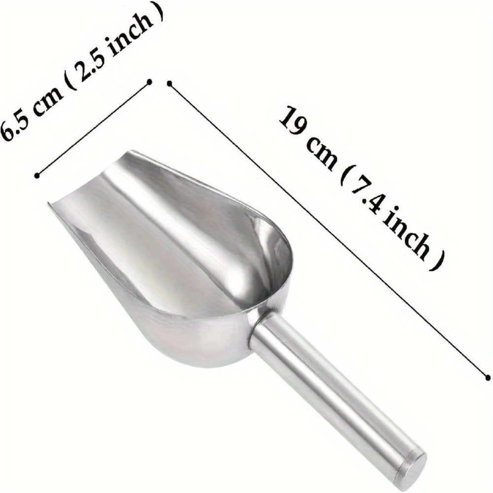 Stainless Steel Ice Spoon Set 4pcs 3oz Versatile Serving Spoon for Ice, Sugar, Beans & Rice ¨C Kitchen Bar Tool for Parties, Weddings & Pet Food