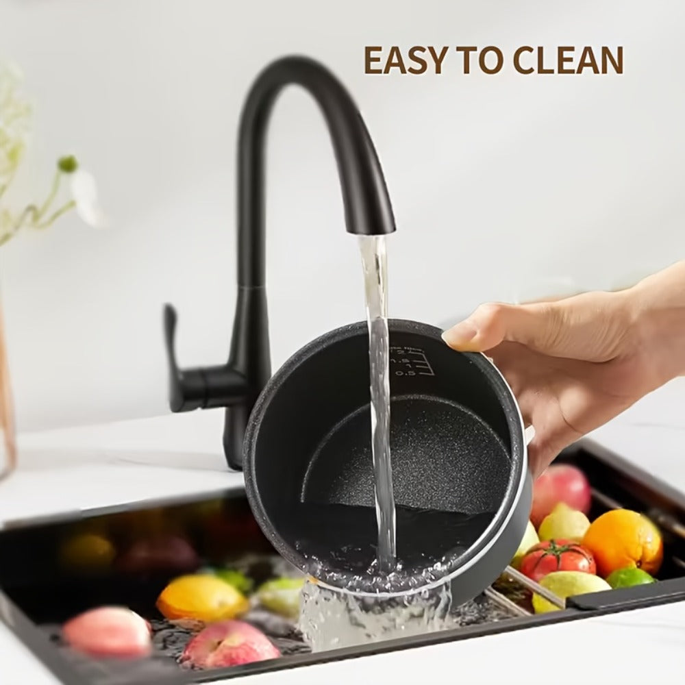 Rice Cooker 2L 4 Cups 10-in-1 Mini Multifunctional Compact Electric Rice Cooker for Rice Soup Stew Oatmeal Cake Steamed Vegetables Perfect for Small Kitchen Dorm Apartment
