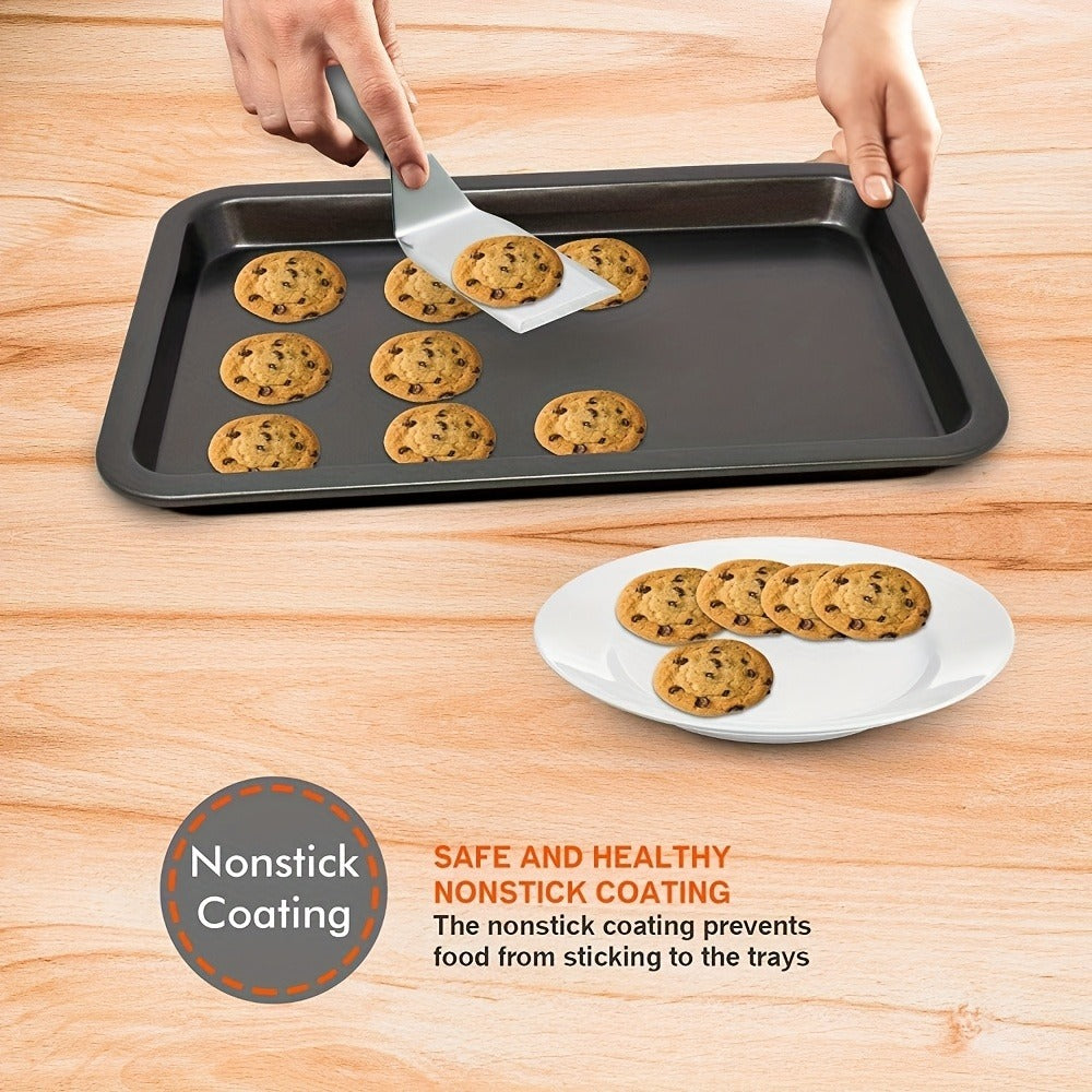 Nonstick Bakeware Set with Cooling Rack Cookie Sheet Cake Pans Loaf Muffin Pizza Pan Oven Safe Baking Pans Set for Kitchen 6 14 15 Piece