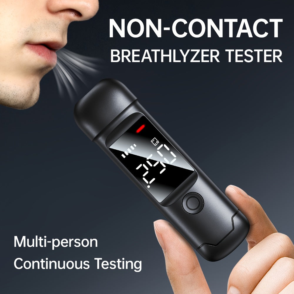 USB Rechargeable Breathalyzer with LCD Display ¨C Portable Personal Alcohol Tester, 200mAh Battery, Multi-Person Continuous Testing, Safe Driving Breath Analyzer