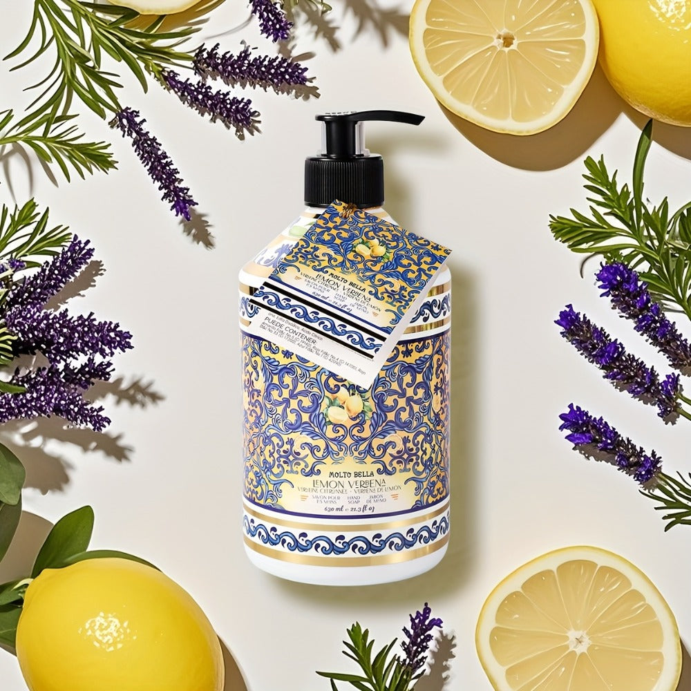 Liquid Hand Soap with Floral Press Bottle ¨C 21.3 fl oz, Moisturizing Scented Hand Wash in Lavender, Grapefruit, Jasmine, Coconut Shea & More