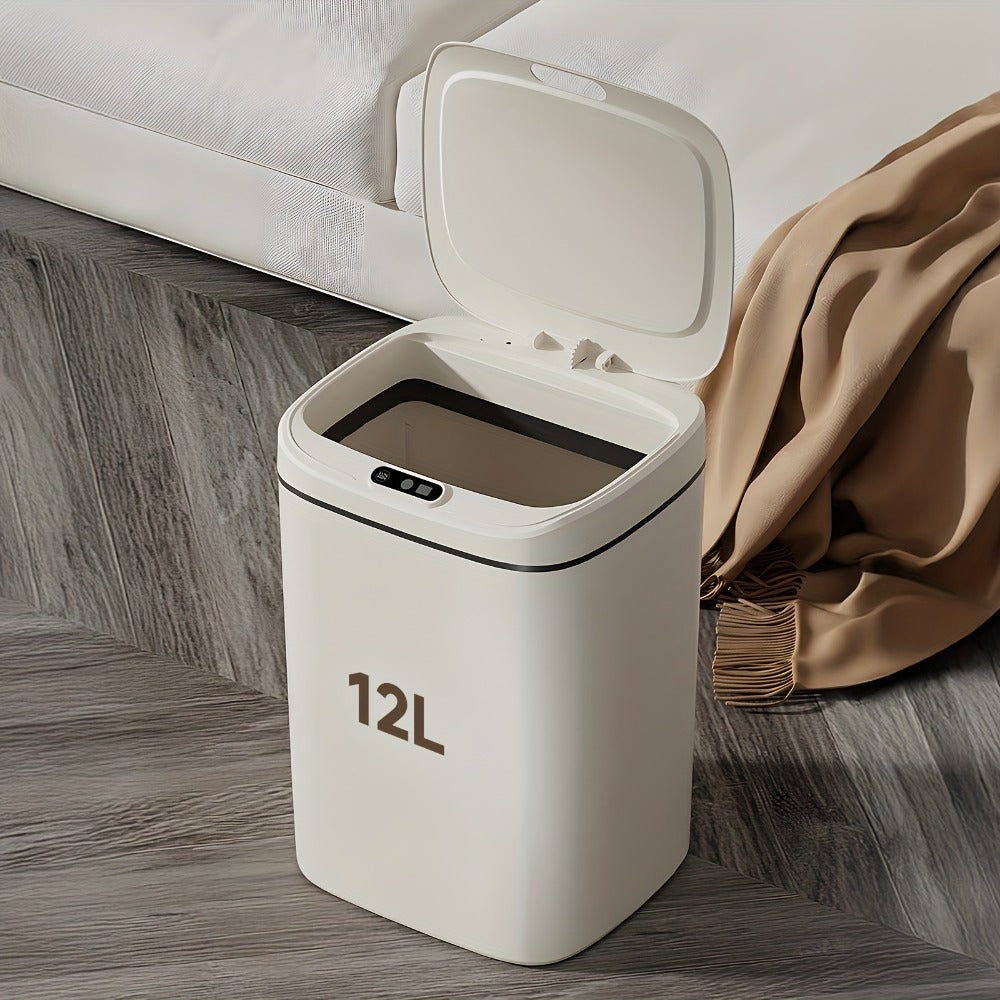 Motion Sensor Trash Can Touchless ¨C Smart Hands-Free Trash Bin with Sealing Lid & Odor-Blocking Technology, Trash Bag Fixing Ring, Easy Clean Durable Design for Kitchen, Office & Bathroom