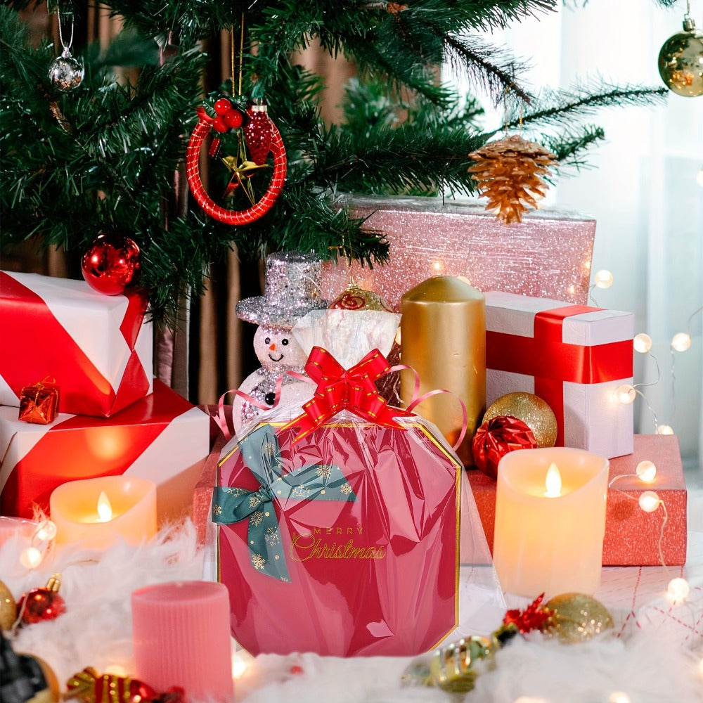 Cellophane Bags 50-Pack Large 18x30 Inch Transparent Gift Basket Wrap Bags ¨C Clear Cellophane Wrapping for Christmas, Holidays & Gift Packaging