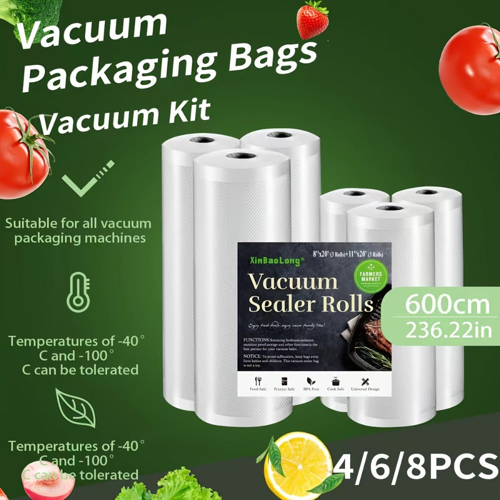 Vacuum Sealed Bags for Food Storage BPA Free Meat Fruits Vegetables Grains Kitchen Organizer