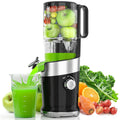 Cold Press Slow Juicer Machine with 5.3-Inch Large Feed Chute - High Juice Yield, Safety Lock, One-Click Cleaning, Masticating Juicer for Whole Fruits & Vegetables, Family Healthy Lifestyle, Black