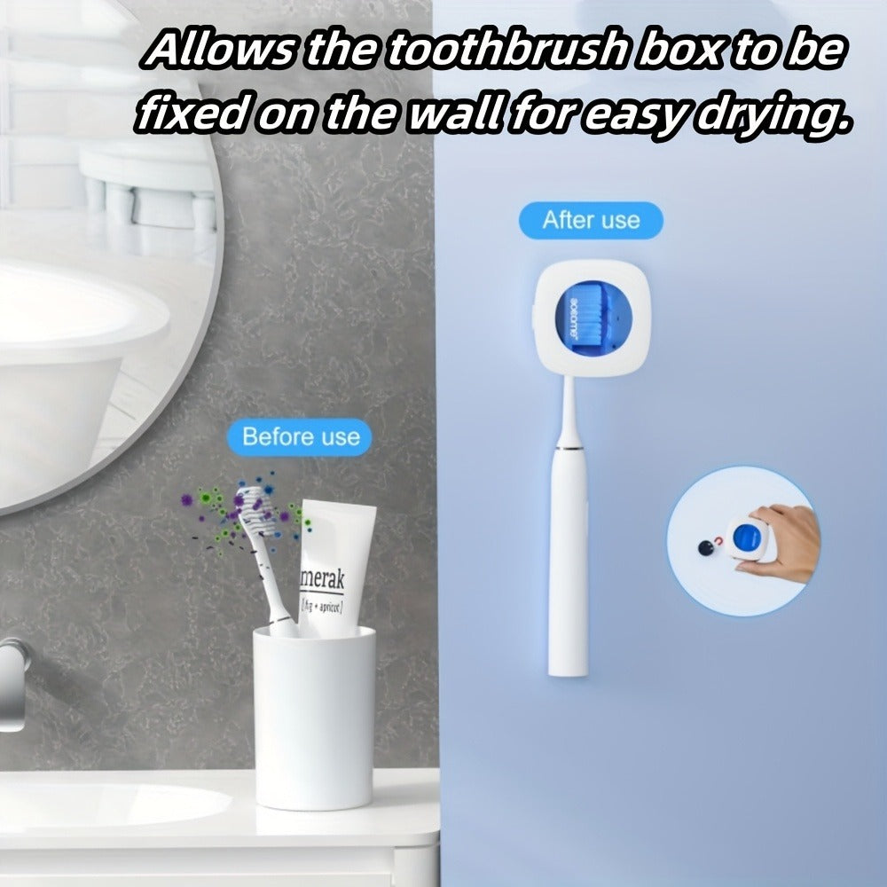 Toothbrush Case USB Rechargeable ¨C 200mAh Battery Compact Portable Toothbrush Protective Cover for Travel, Perfect Gift for Family & Friends on Christmas, Mother's Day & Father's Day, 4 Colors