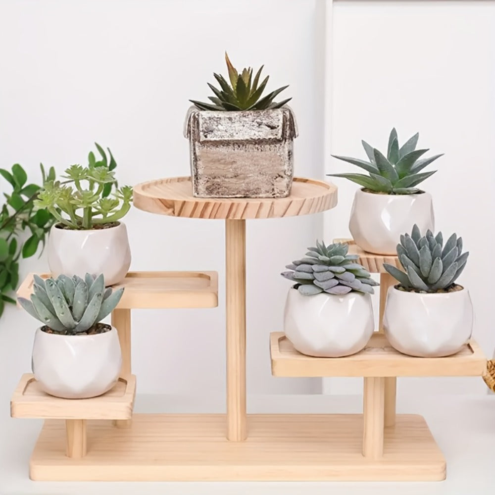 Tiered Wooden Display Stand Libra Balance Scale Style ¨C Multi-Level Storage Organizer Shelf for Jewelry Crystals Snacks Home Decor Countertop