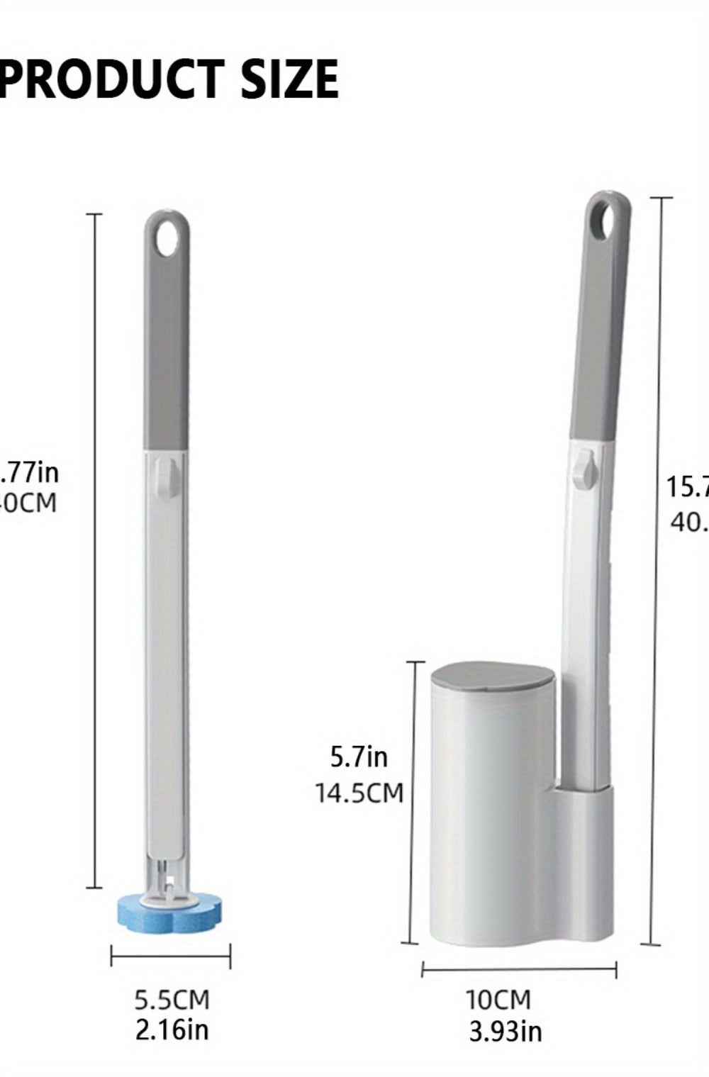 Disposable Toilet Brush Set with Replacement Brush Heads Wall Mounted or Floor Standing Bathroom Cleaning Brush Kit Hygienic No-Touch Design 19 25 31 37 49 Piece Set or Heads Only Options