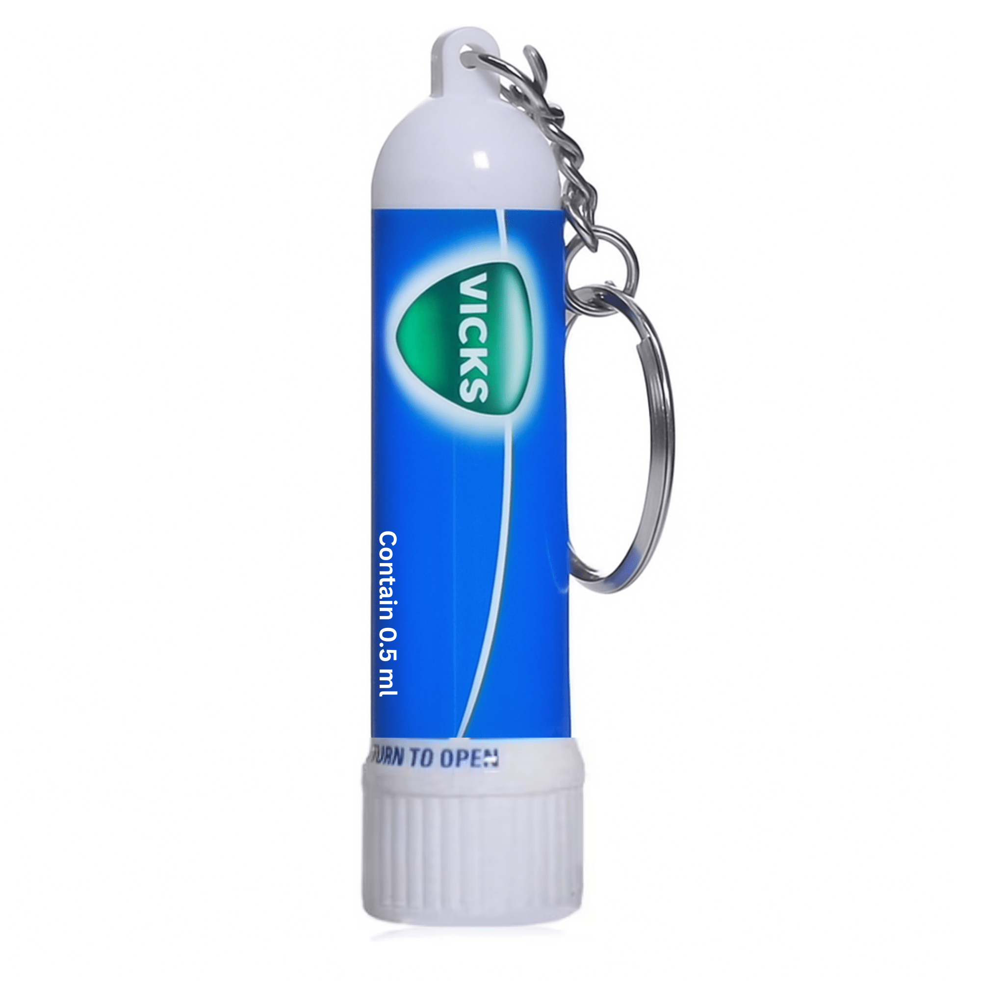 Nasal Inhaler Aromatherapy Stick with Keychain ¨C 0.5ml Portable Mint Scent Aromatic Inhaler for Travel, Office & Everyday Carry ¨C Refreshing Personal Care Stick, 4-Count or 24-Count Pack
