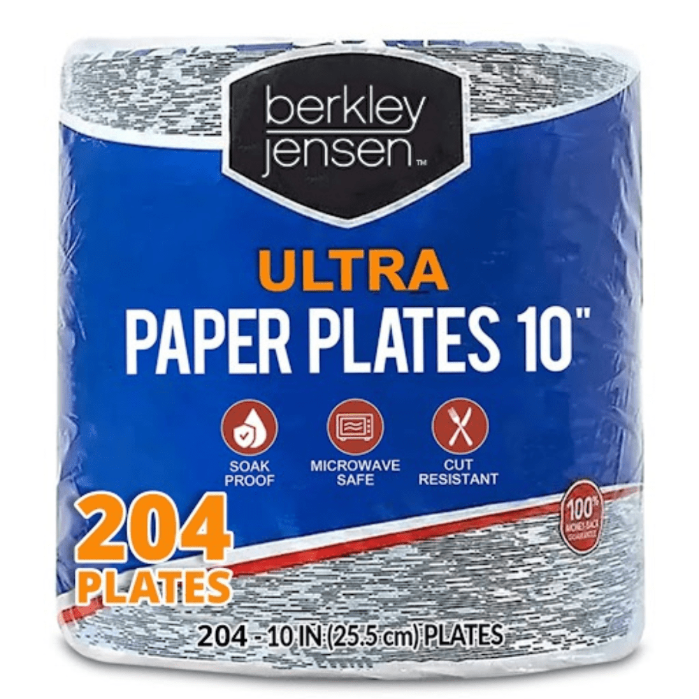 Paper Plates 10 Inch Heavy Duty Botanical Leaf Design Soak Proof Microwave Safe Disposable Dinner Plates for Party BBQ Holiday Everyday Use 50 100 204 Count