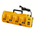 4-Port Battery Charger for DeWalt DCB104 Replacement 20V Max Rapid Charging Station with 2 USB Ports Compatible with 12V 20V DCB127 DCB200 DCB201 DCB204 DCB205 DCB206