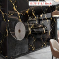 3D Marble Peel and Stick Wall Tile Stickers Self Adhesive Removable Wallpaper Roll for Kitchen Backsplash Bathroom Living Room Bedroom Wall Decor Glitter Glam Glossy Finish