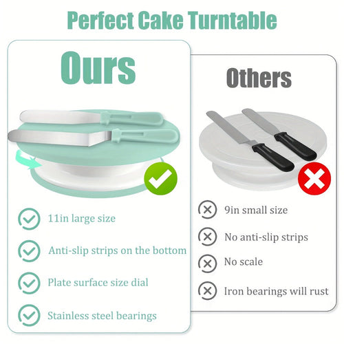 Cake Decorating Supplies Kit 208pcs, Stainless Steel Piping Nozzles Set with Cake Turntable Piping Bags Muffin Cups Chocolate Molds, Complete Baking Tools for Cupcakes Pastry Cookies Beginners