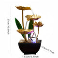 Indoor Tabletop Fountain Desktop Water Feature, Small Relaxing Flowing Water Fountain for Living Room, Bedroom, Office & Spa, Calming Zen Decor & Unique Housewarming Gift