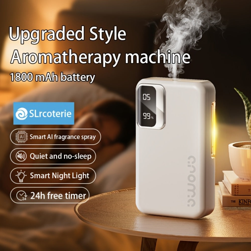 Aromatherapy Diffuser Smart Digital ¨C 1800mAh 7-Speed Sonic Essential Oil Diffuser Humidifier with USB Charging, Digital Display, Fine Mist for Bedroom Bathroom Office Home, Up to 20 Days Use
