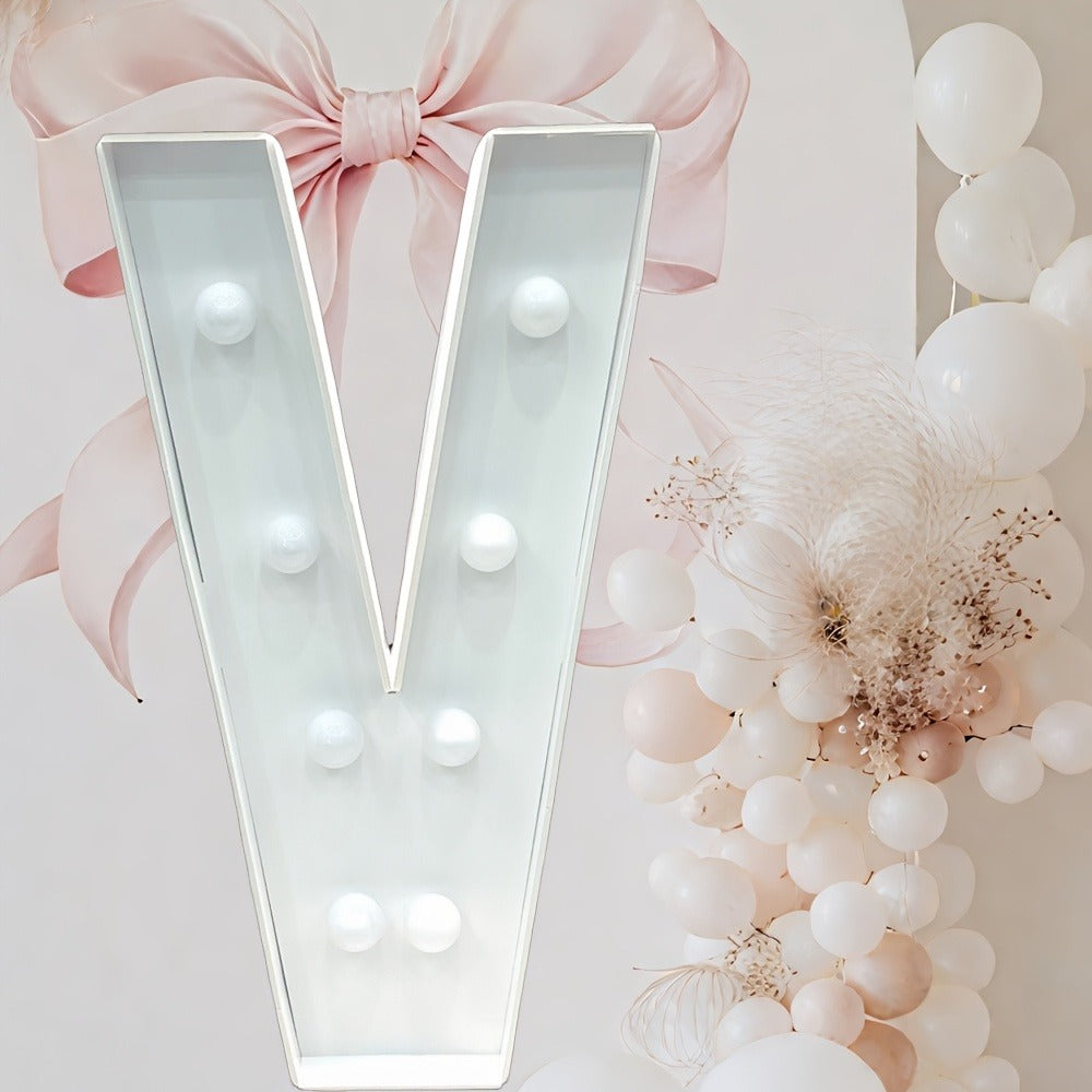 Marquee Letter Lights 3ft LED Light Up Letters for Weddings, Proposals & Celebrations - Cool White Lighted KT Board DIY Display Frame