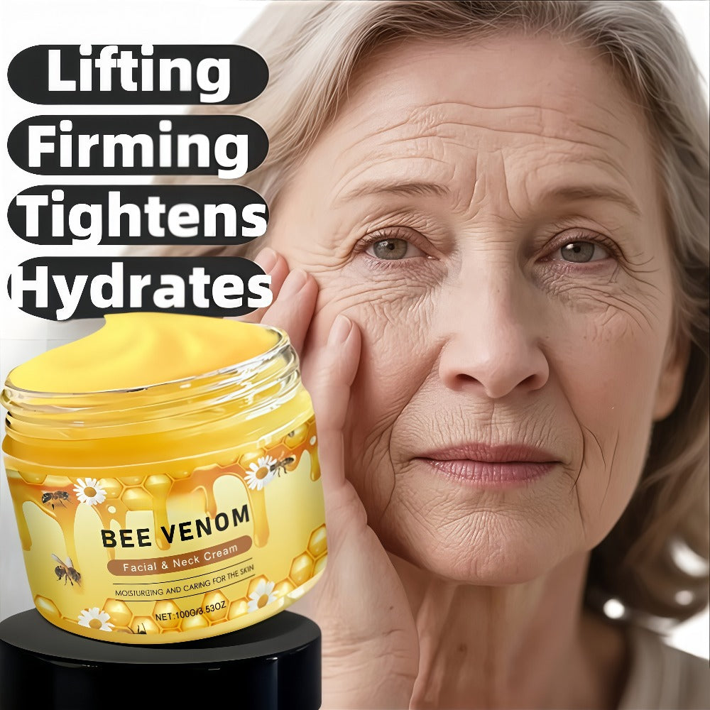 Bee Venom Face & Neck Lifting Firming Cream 150g with Hyaluronic Acid & Vitamin E ¨C Anti-Aging Moisturizer for Tightening, Hydrating & Smoothing Skin