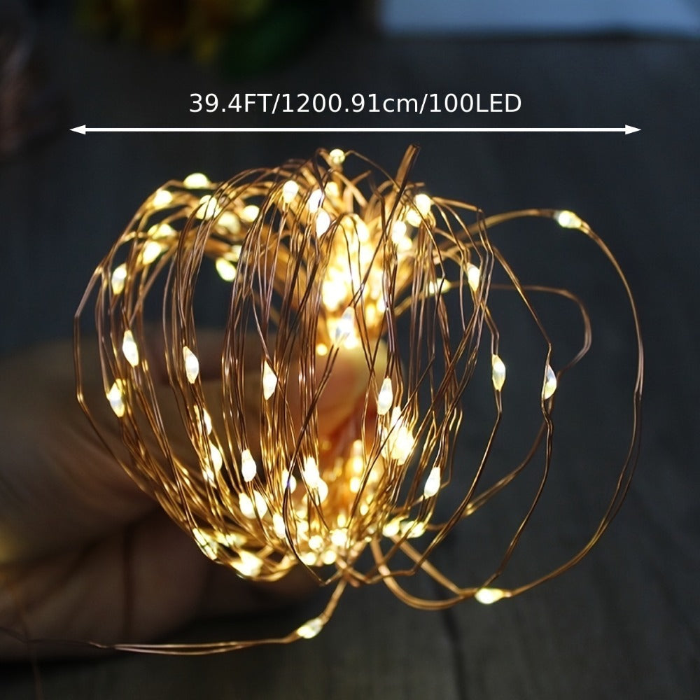 Solar Fairy String Lights Outdoor ¨C 110 LED Copper Wire Solar Twinkle Lights with 8 Modes & Touch Control for Christmas Tree, Garden, Patio, Wedding & Party ¨C 2, 4 or 8 Pack