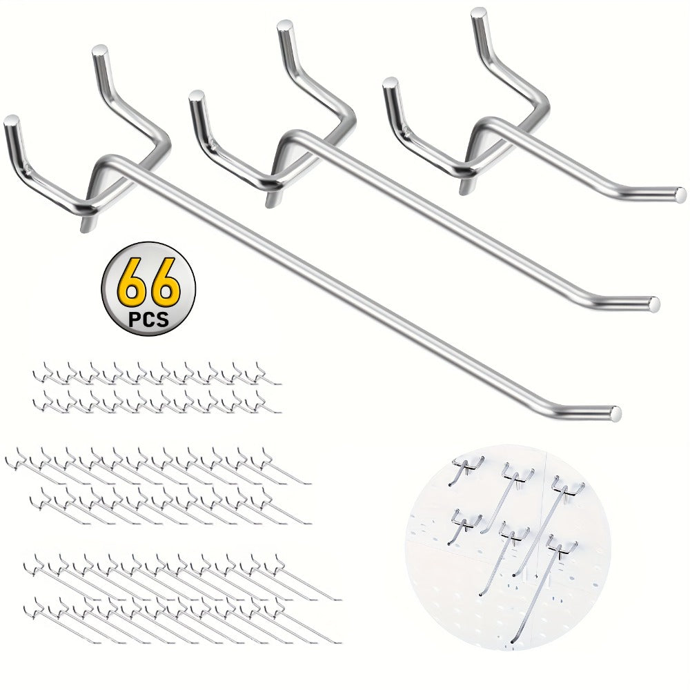 Black Metal Pegboard Wall Organizer Set with Hooks 66/100pcs, 12x24 Inch Heavy Duty Wall Mounted Pegboard Kit for Garage Workshop Tool Storage, Includes Paper Towel Holder & Workbench Accessories
