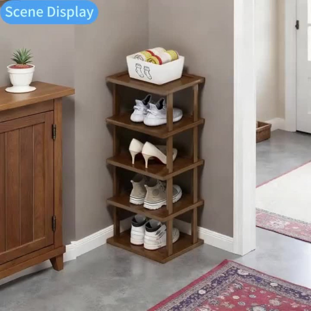 Bamboo Shoe Rack 6 or 9 Tier ¨C Space-Saving Wood Grain Shoe Organizer, Easy Assembly Freestanding Shoe Shelf for Entryway, Living Room, Bedroom & Dorm