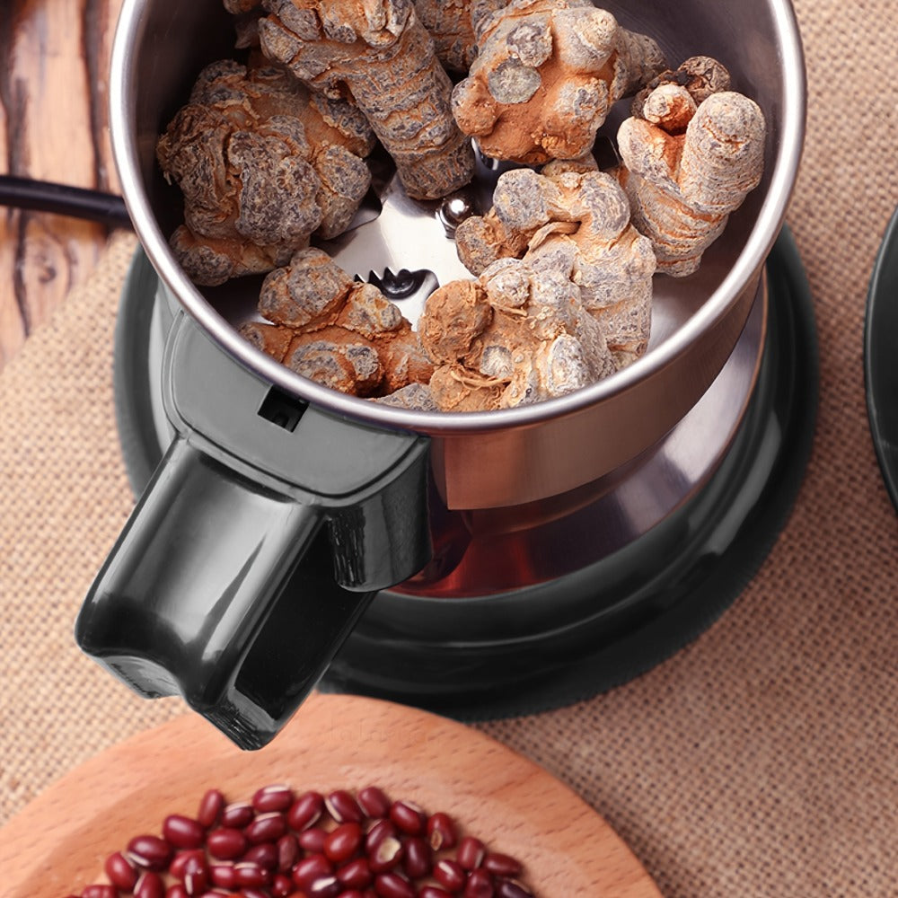 Electric Coffee Grinder with Stainless Steel Blade | 10-Second Fast Grinding | One-Button Control Spice Nut Bean Mill | Dry Food Processor for Coffee Beans Spices Grains Nuts