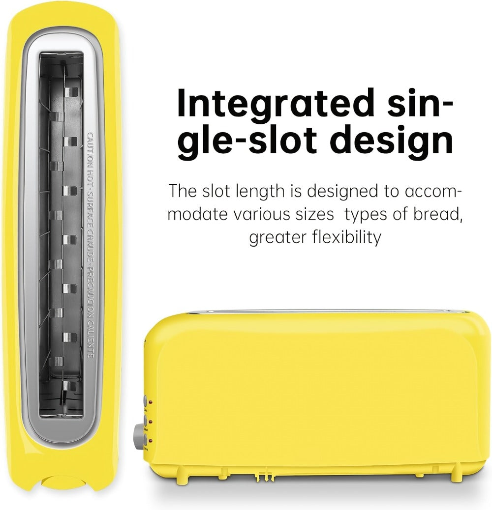 2 Slice Slim Toaster with 6 Shade Settings, Cancel Reheat Defrost Functions, Removable Crumb Tray ¨C Compact 750W Bread Toaster for Kitchen Counter, Fits Bread Waffle Bagel