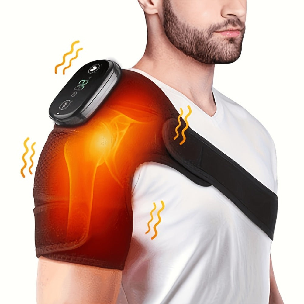 Knee Massager with Heat and Vibration ¨C 3-in-1 Wireless Joint Massager for Knees, Shoulders & Elbows | Heating Pad & Vibrating Therapy for Pain Relief and Recovery